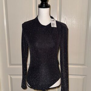 H&M - NEW Glitter Bodysuit - Size Large
